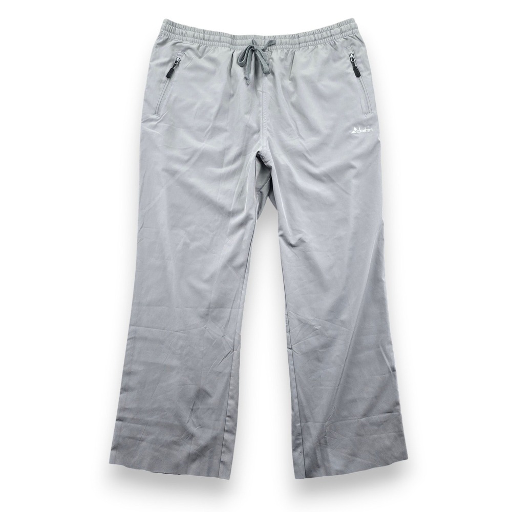 Clothin Brand Track Pants Mens XL Gray Quick Dry Zip Pockets 28" inseam Outdoor